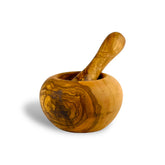 Rustic Olive Wood Mortar & Pestle