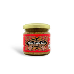 Maison F. Crayssac White Truffle Sauce (80g) – A delicate 1% white truffle-infused sauce, perfect for elevating pasta, risotto, and grilled vegetables. Made in the EU, vegan, and GMO-free.