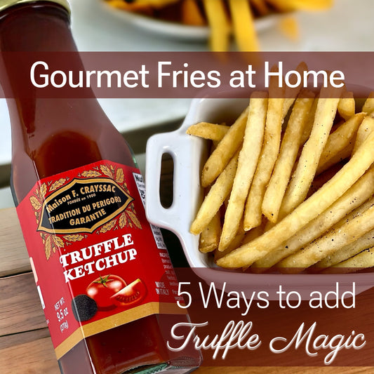 Crispy golden truffle fries served with truffle ketchup – gourmet fries made at home.