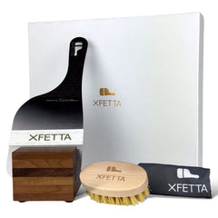 XFETTA Professional Truffle Slicer Gift Set – A luxurious collaboration between Chef Davide Oldani and Ambrogio Sanelli, featuring a Nitro-B steel blade, truffle glove, brush, and walnut base for precise, flawless truffle slicing. Designed and crafted in Italy for gourmet enthusiasts and professional chefs.